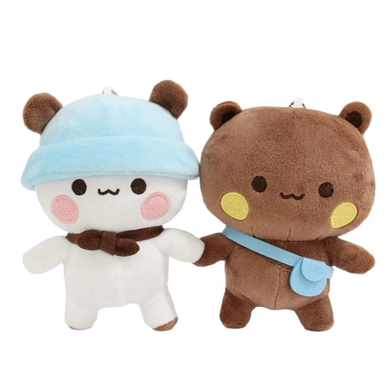 Yier الباندا الدب أفخم سلاسل المفاتيح لطيف Bubu Dudu لعبة جميلة الكرتون محشوة دمية لينة Plushies قلادة لحقيبة الديكور الهدايا