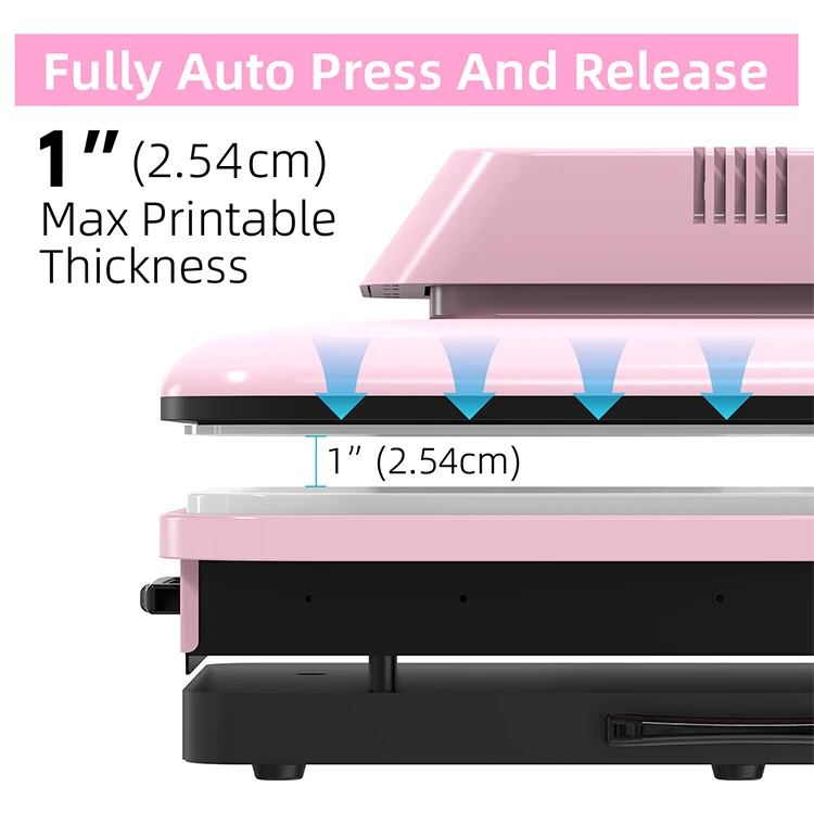 آلة نقل الحرارة للتي شيرت من إنجاني، آلات ضغط حراري رقمية 35*35، معدات نقل يدوية