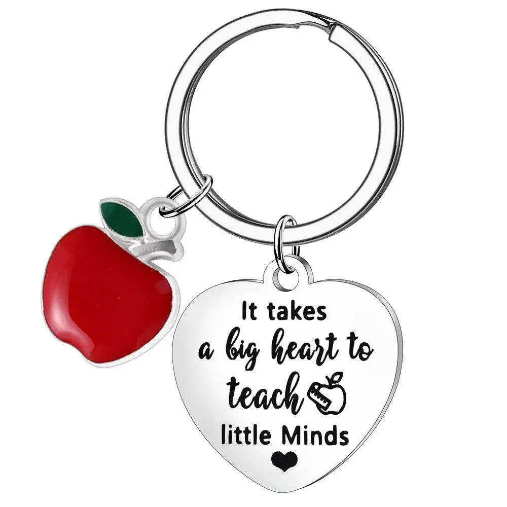 Thank You Teacher Teacher's Day Gift Apple Heart Nursery Teacher Keyring Teaching Assistant THANK YOU GIFT FOR TEACHER 2022