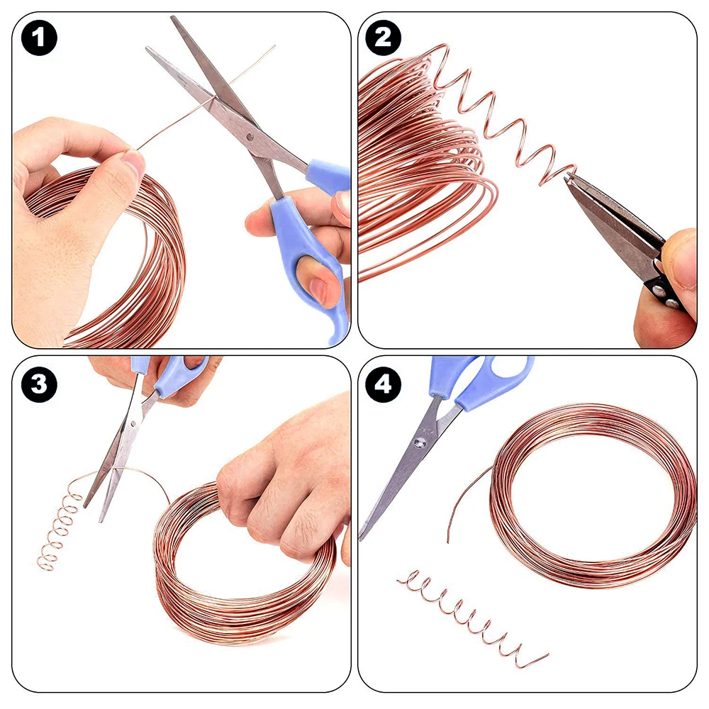 10M bare copper wire  pure copper wire T2 copper coil  conductive copper wire bare wire diameter 0.1-1mm  multi-purpose