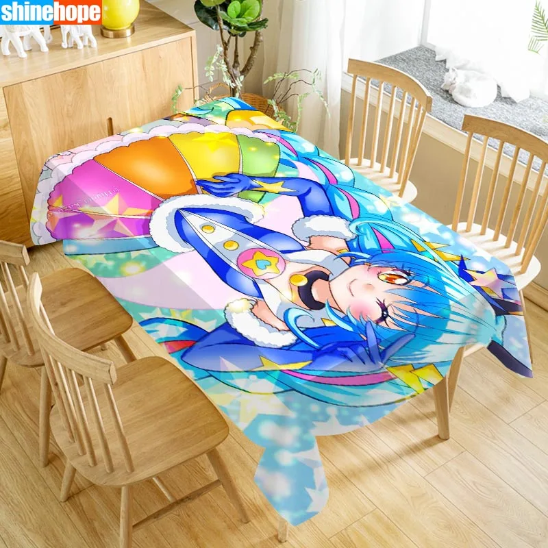 Yuni (Precure) Star☆Twinkle Precure Table Cloth Waterproof Oxford Fabric Rectangular Tablecloth Home Party Tablecloth