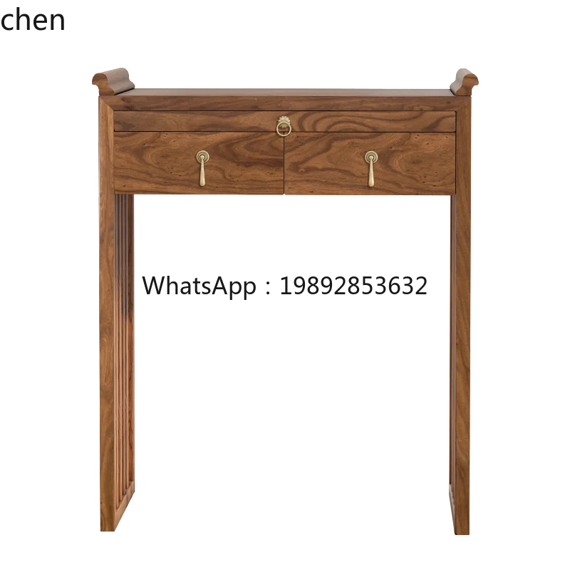 

Solid Wood Household Small Offering Table Modern Simple God of Wealth Incense Case Gongfo Table Shentai