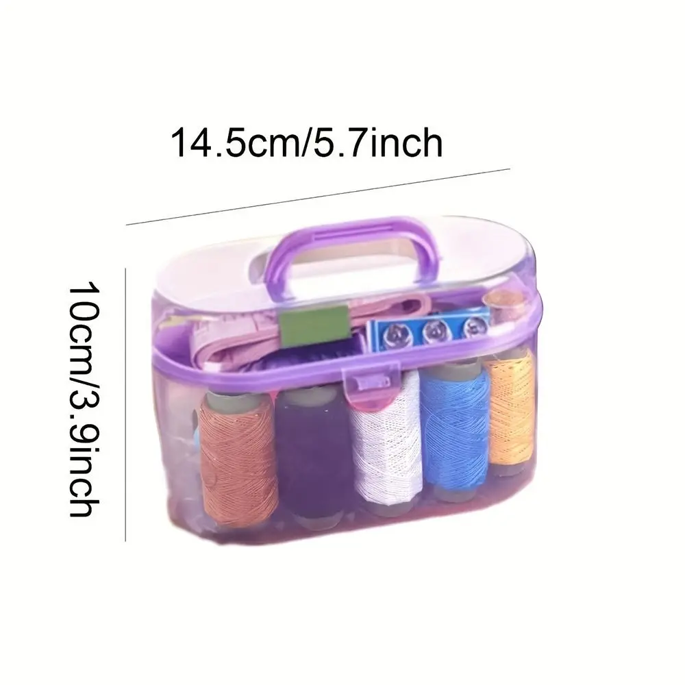 46Pcs/set DIY Embroidery Accessories Needle Thread Sewing Tool Tape Measure Pins Portable Knitting Box Set Household With Case