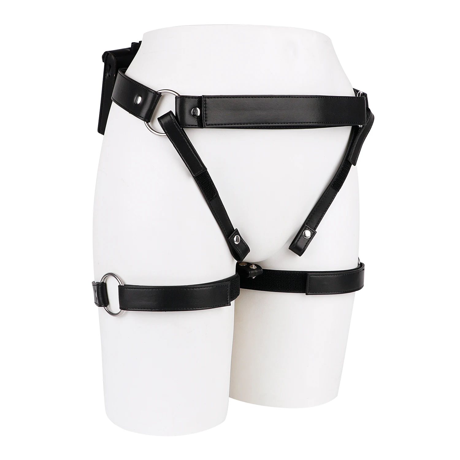 ANOSX Convenient Electric Shock Harness Belts Chastity Cage Belt For Penis Lock Wearable Pants With Pulse Controller BDSM Strap view 3