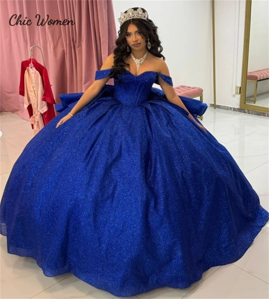 

Classy Royal Blue Quinceanera Dresses With Big Bow Puffy Vestidos De 15 Xv Años 2025 Debutante Sweet 16 Dress BirthdayCustomized