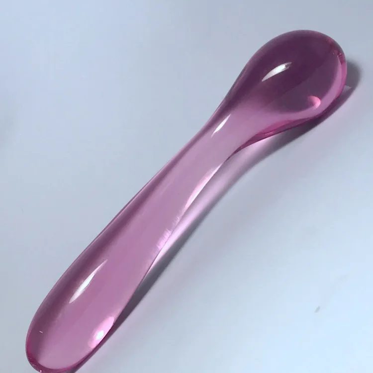 Pink Glass Dildo Pyrex Transparent Wand Prostate Massager Crystal Long Anal Plug Benwa Adult Toys for Women