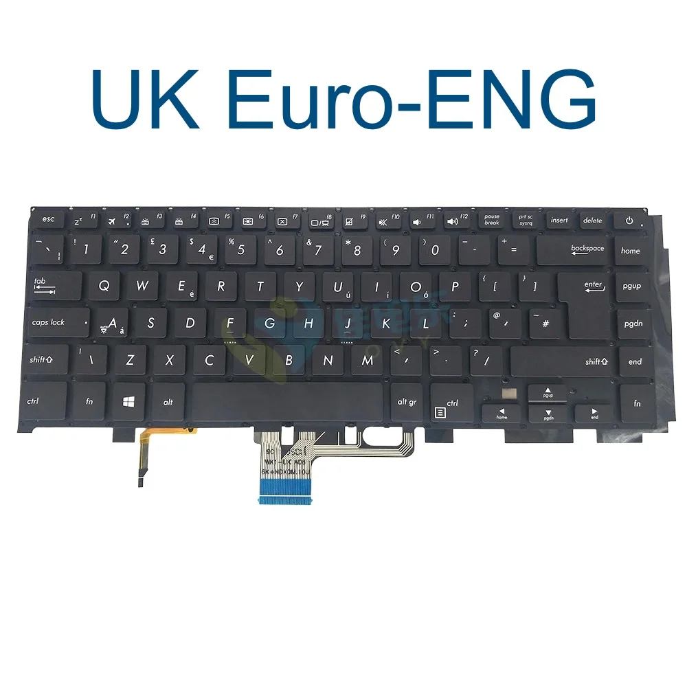 CS German UK Backlit keyboard for Asus ZenBook Pro UX530UQ UX530 UX530U UX530UX Czech Slovakia 0KNB0-4624UK00 0KN1-1M1UK13 New