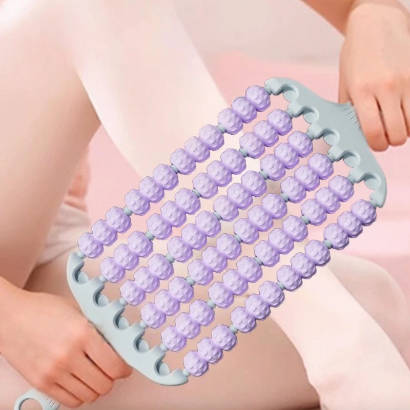 

Wolf Teeth Massage Stick Yoga Soothing Muscle Relaxation Roller Six Rows Fully Flexible Back Massage Stick