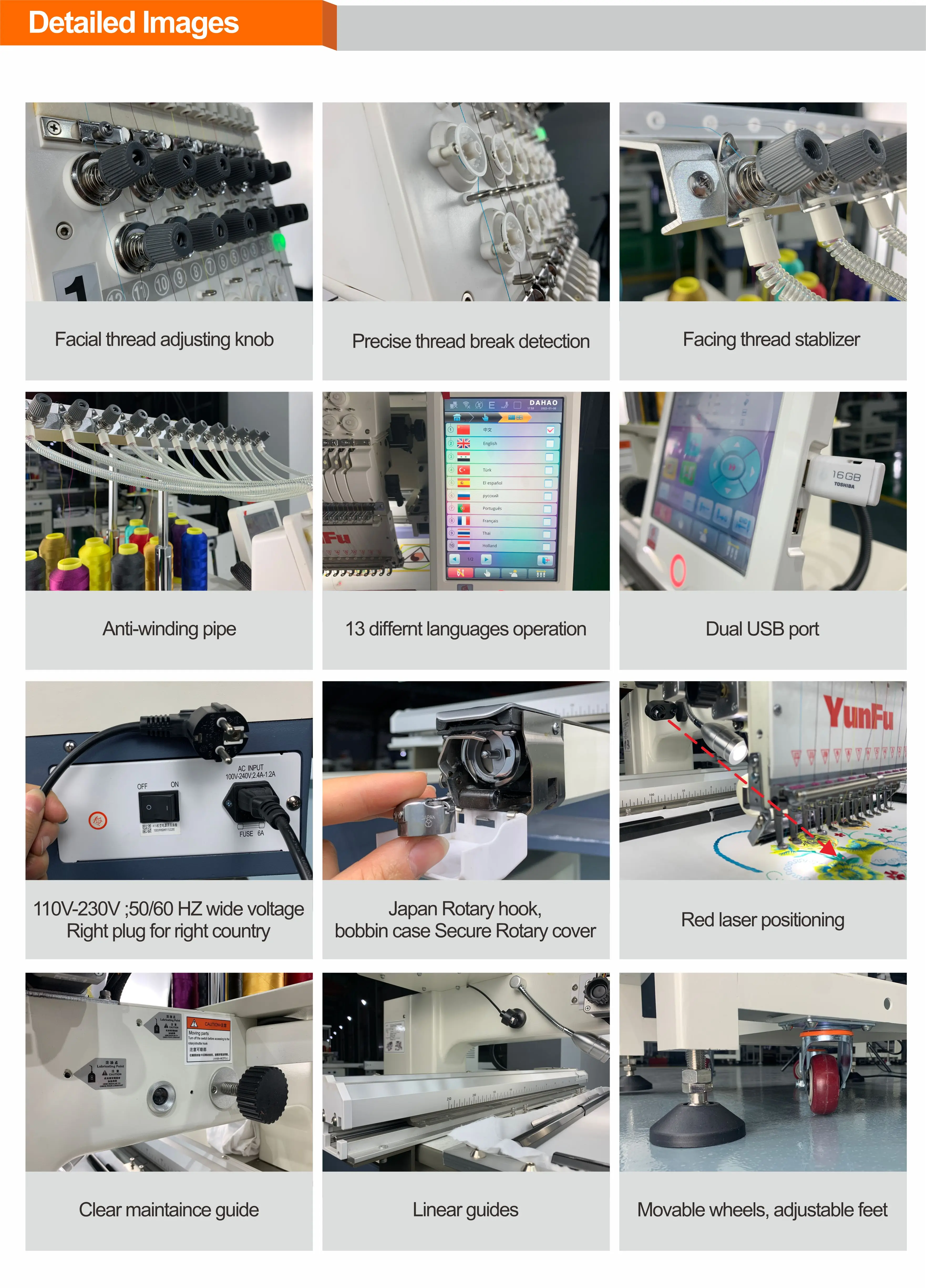 Tajima 15 12 Needle Embroidery Machine 2-Head Computerized for Cap T-Shirt Finished Garment Flat Socks Embroidery