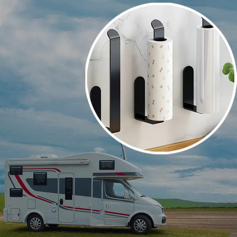 1 قطعة Rv مناديل حمام منشفة ورقية شاحنة التخييم المرحاض حامل حائط الفولاذ المقاوم للصدأ المنظمون لاصق لكمة خالية رف للقافلة