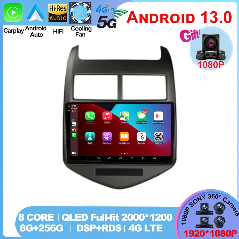 

8Core 5G 2din Android 13 Car Radio Multimedia Player For Chevrolet Aveo 2 Sonic T300 Autoradio CarPlay Navigation GPS