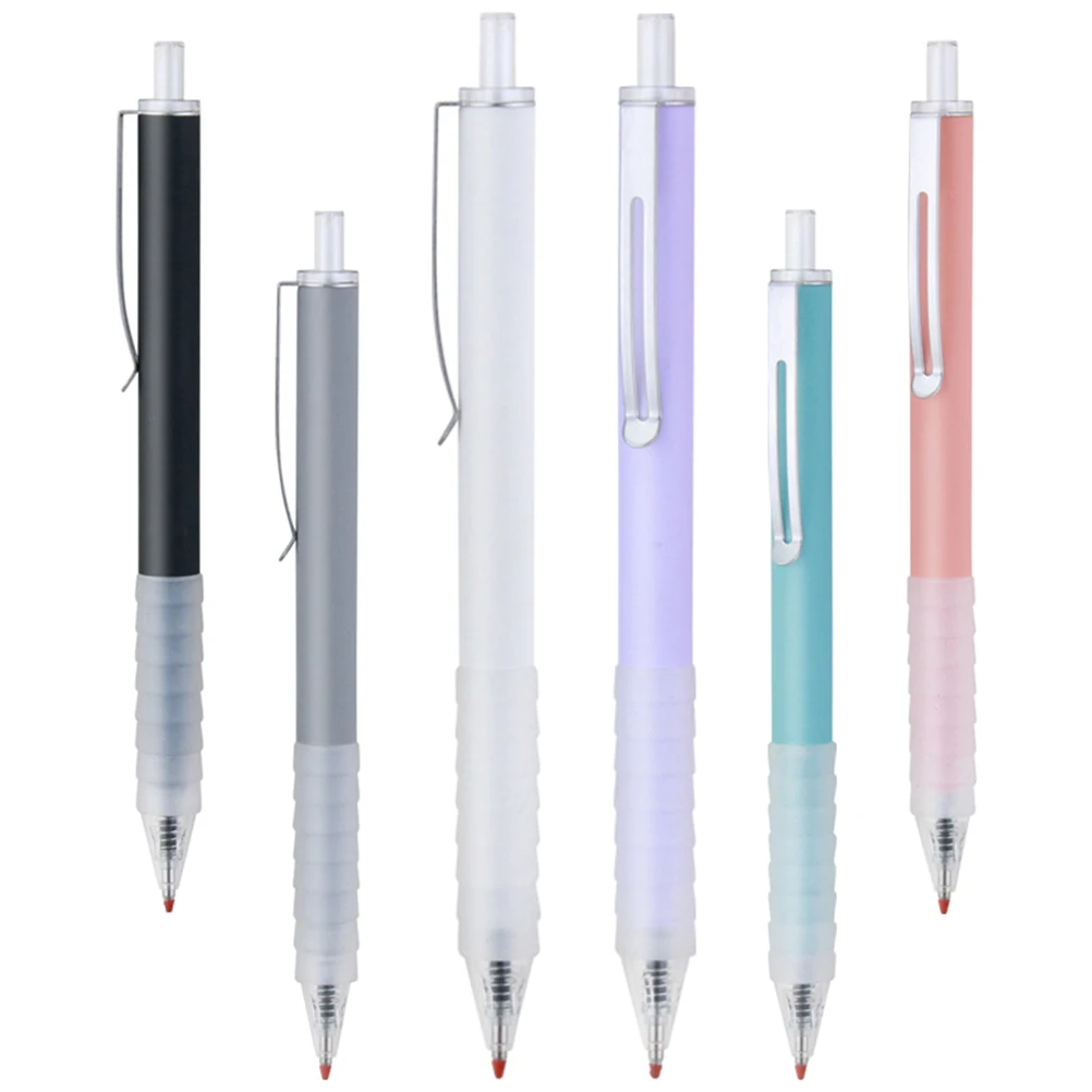 6 Pcs Press The Pen Ballpoint Pens School Product for Fountain Plastic Medium Student