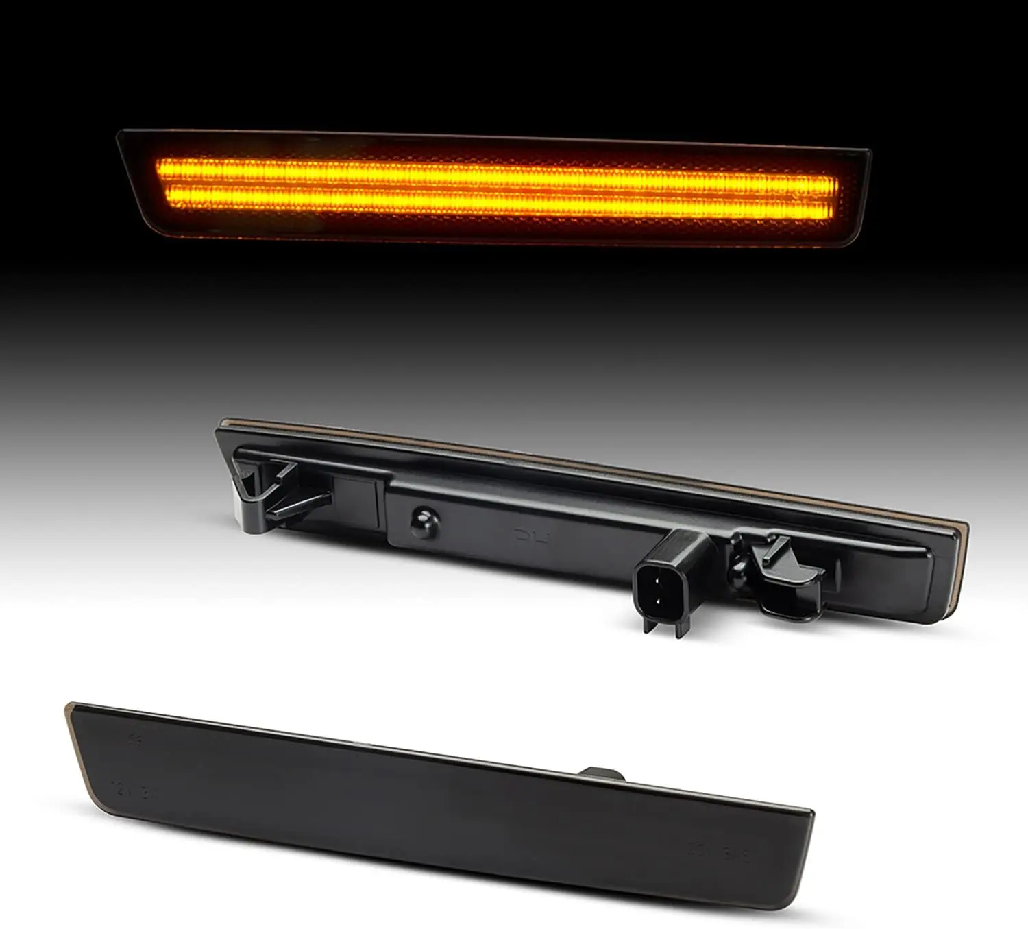 

Led Side Marker Compatible with Dodge Challenger 2015-2023 Amber Front Position Light Assembly,128 LEDs/Pairs, Smoke Lens Driver