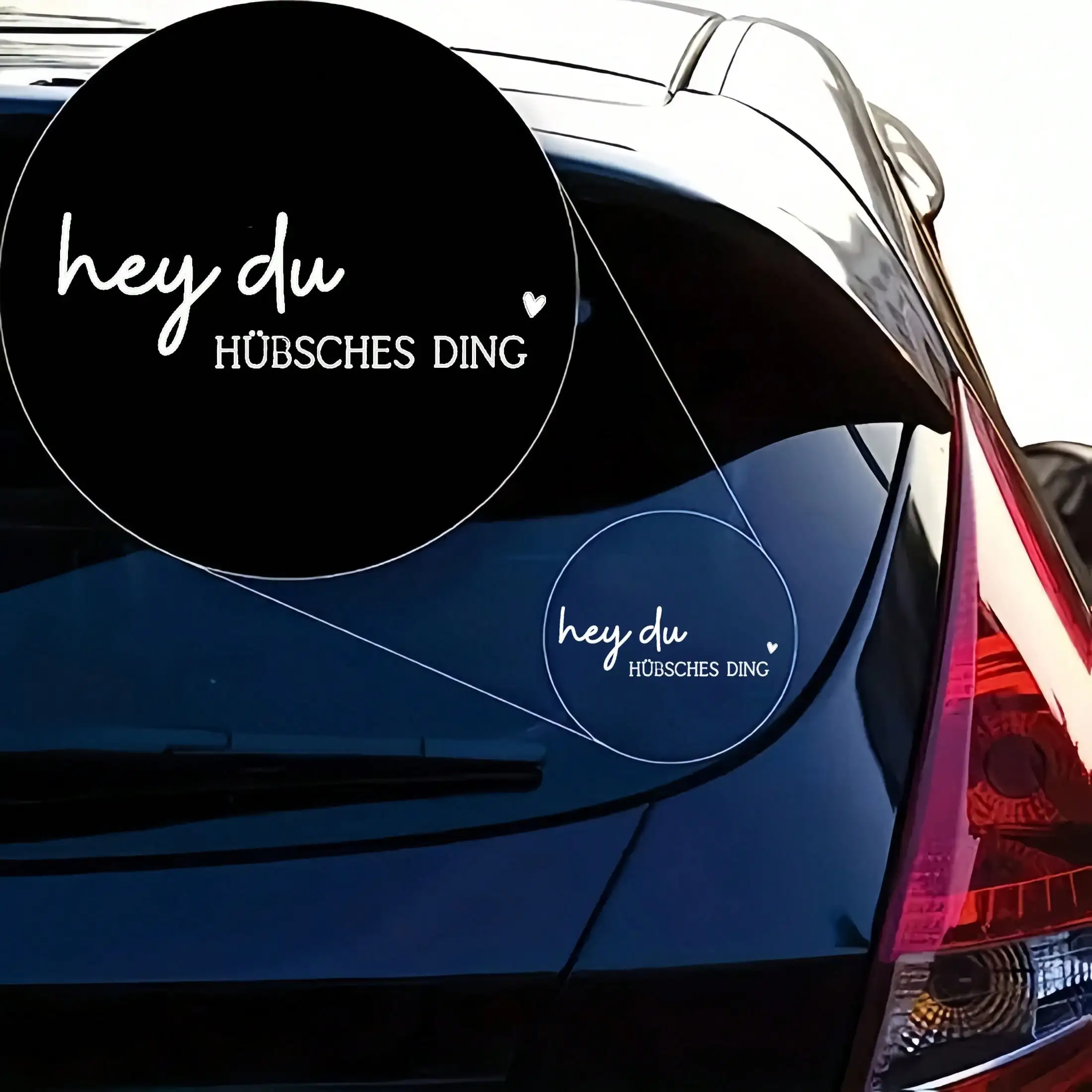 Car Sticker with Heart Accent, Quote Vinyl Decal