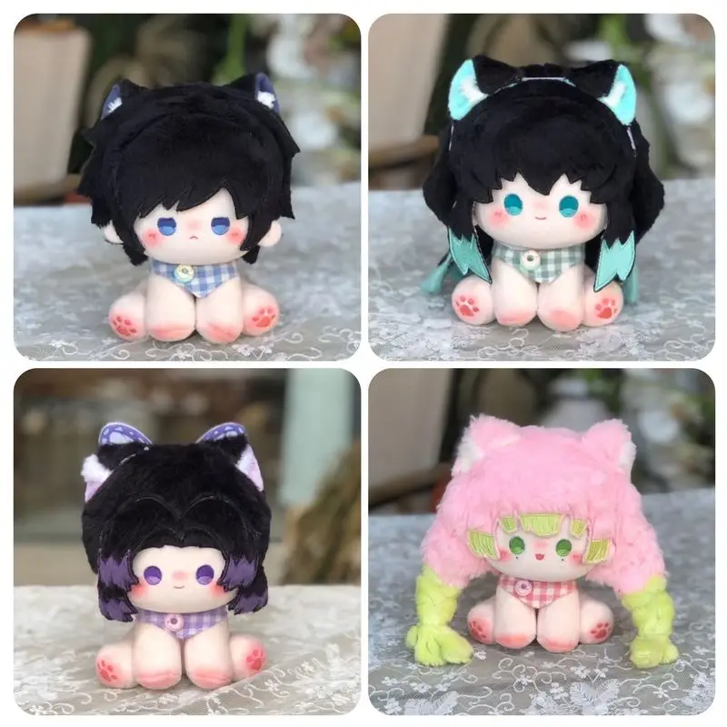 Peluches de Demon Slayer, Kawaii, Forma de Perro, Giyu Tomioka, Muichiro Tokito, Mitsuri Kanroji, Shinobu Kocho, Muñeco de Algodón, Peluche de Anime