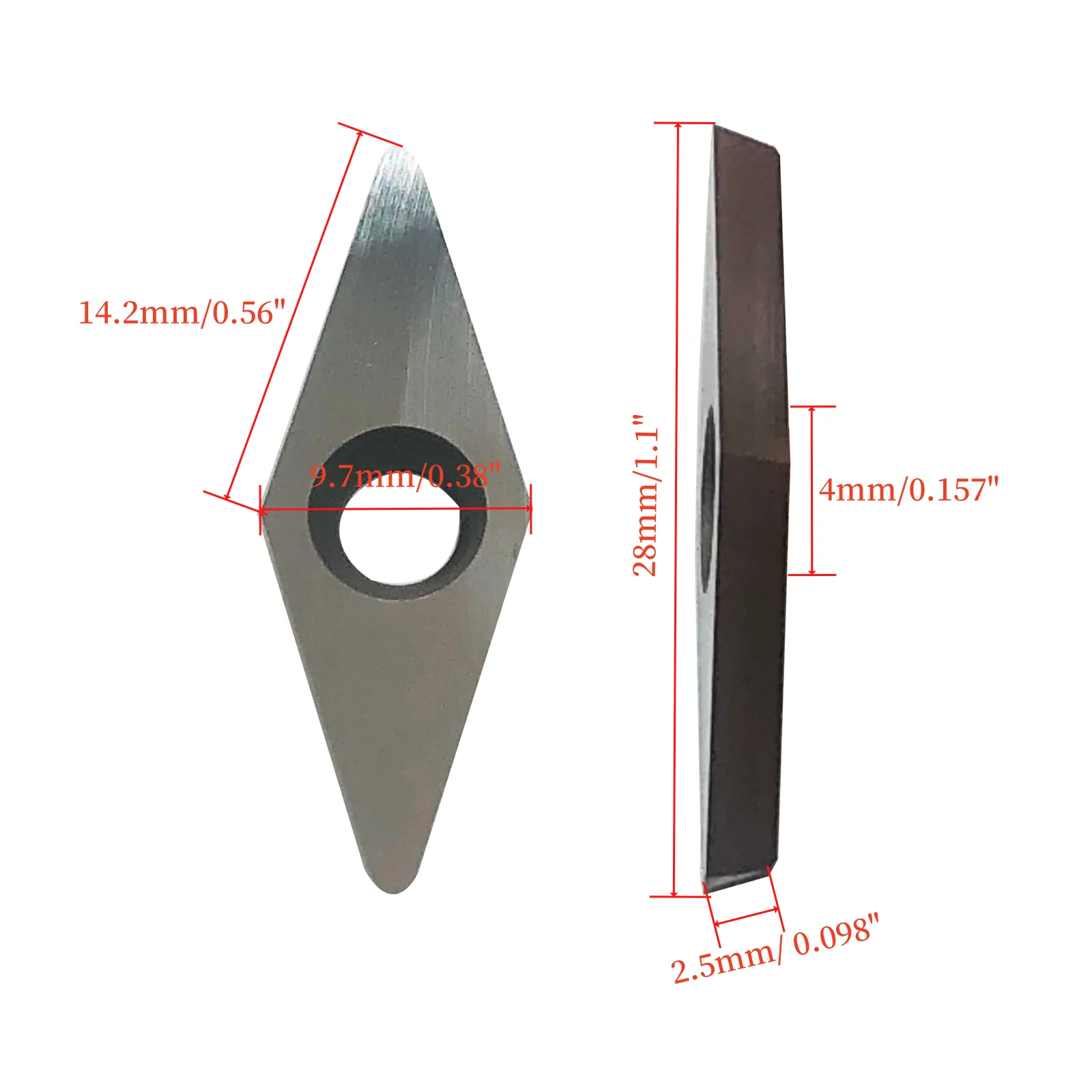 Woodturning Carbide Wood Turning Tool Set of Rougher Detailer Finisher Lathe Tools for Woodturning+1pc Diamond shaped insert