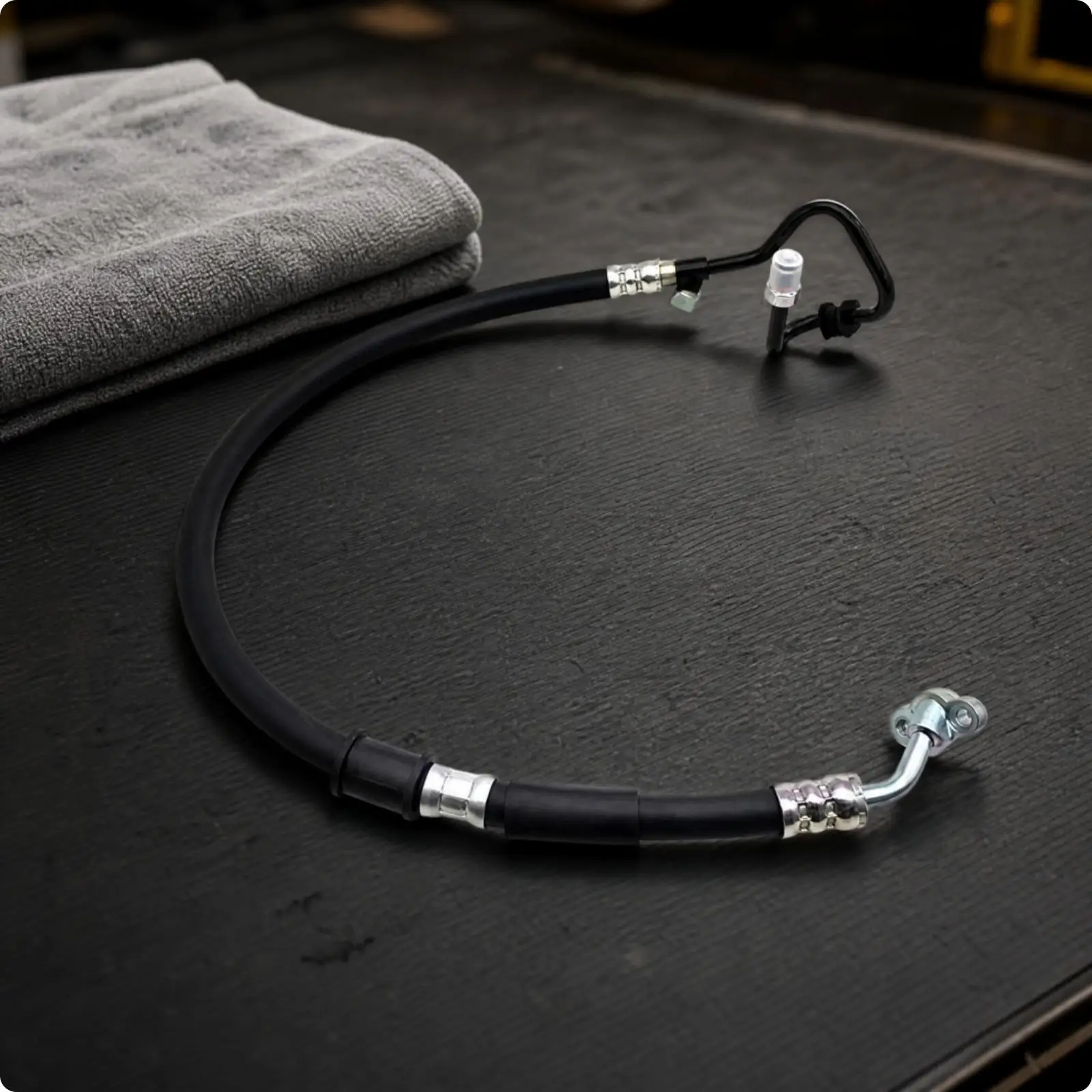 Power Steering Hose Assembly with Metal Fittings for Smooth Hydraulic Performance Compatible with Kia Optima