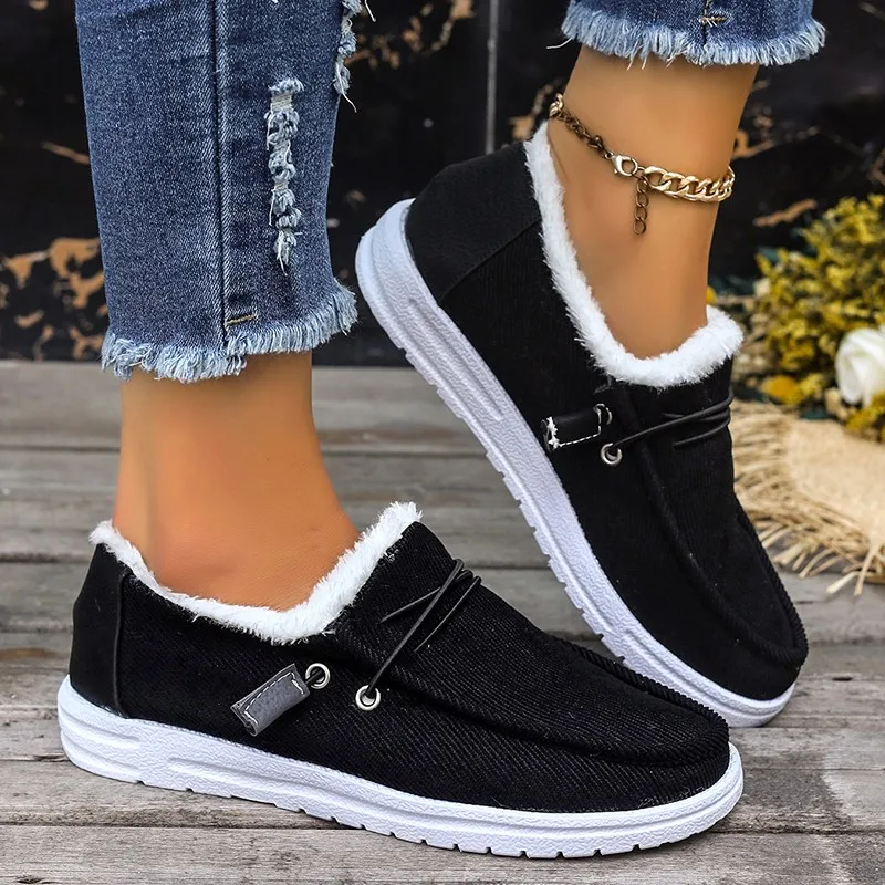 Platform Snow Women Boots Fashion Shoes Woman Slip On Women Shoes Casual Ankle Boots Flat Plush Botas Mujer Winter Shoes