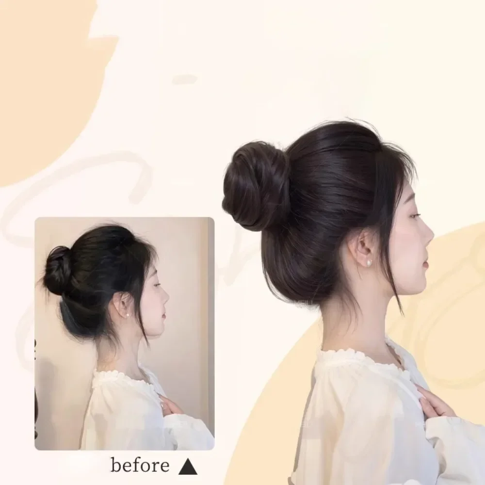 Parrucca sintetica con testa a sfera Twist Stick, fascia per capelli, temperamento alla moda, pacchetto per capelli da donna, parrucca con testa a sfera pigra