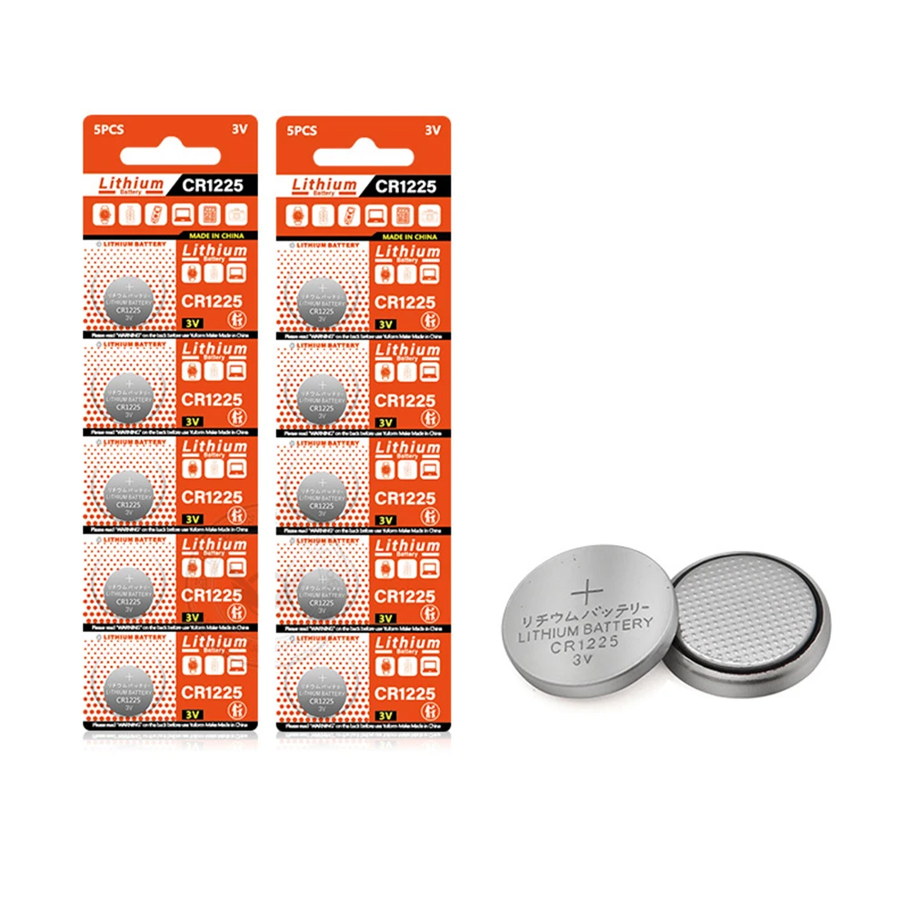 

CR1225 55mAh 3V Lithium Button Battery BR1225 LM1225 DL1225 CR 1225 ER1225GP Coin Cell Watch Batteries for Toys Remote