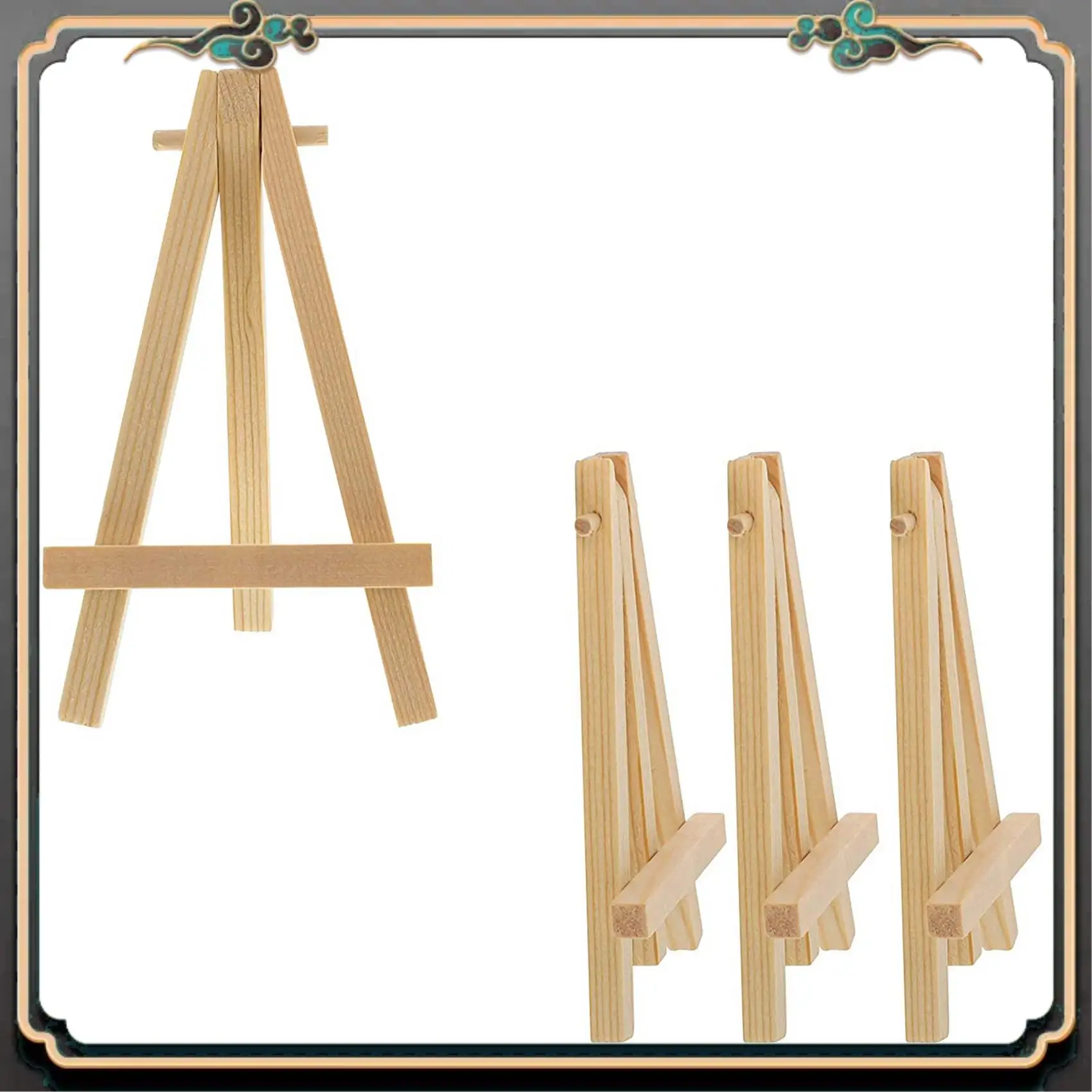 

Reliable-96Pcs 12.7Cm Mini Wooden Display Stands, Easels, Table Top Stands, Suitable For Children's Handicrafts, Business Cards