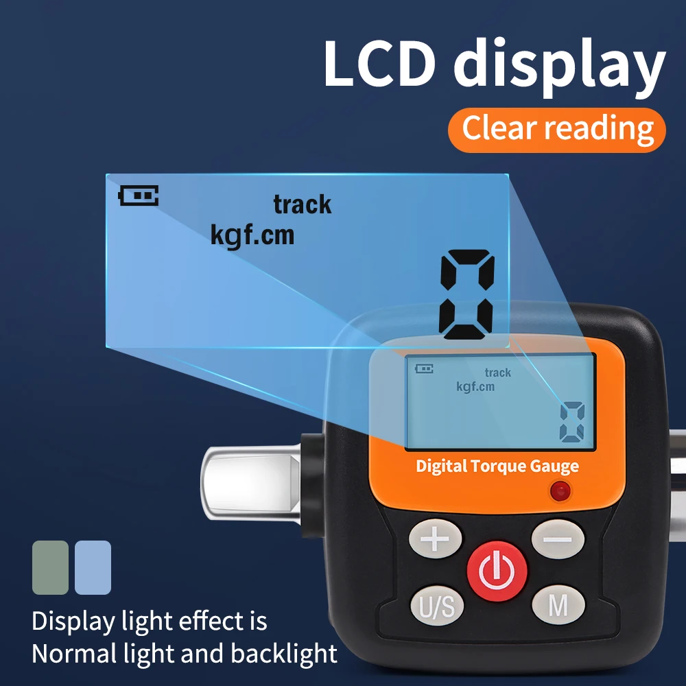 ANCG-135 Digital Torque Gauge 4-135N.m Adjustable Torque Tester LCD Display Torque Meter Wrench for Car Bicycle Maintenance