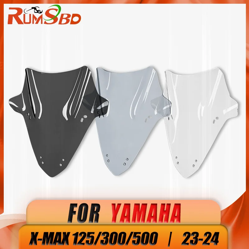 

Motorcycle Wind Screen Shield Deflector Windshield Windscreen X MAX X-MAX 300 125 250 2023 2024