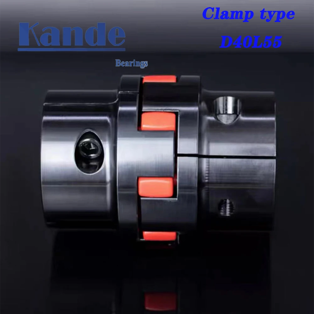 

1PC Kande XL1 D40L55 Clamp Type 12/14/16/18/20/22mm CNC Motor Ballscrew Jaw Spider Plum Steel Shaft Coupler Flexible Coupling