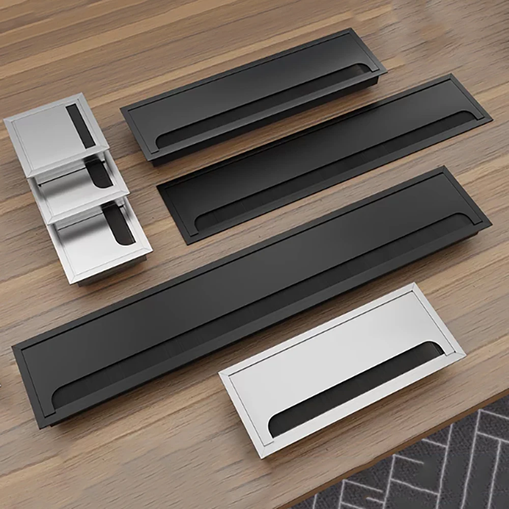 

1 шт. Алюминиевая декоративная квадратная заглушка для вентиляционных отверстий офисной мебели, для хранения кабелей и проводов, L=100-1000 мм