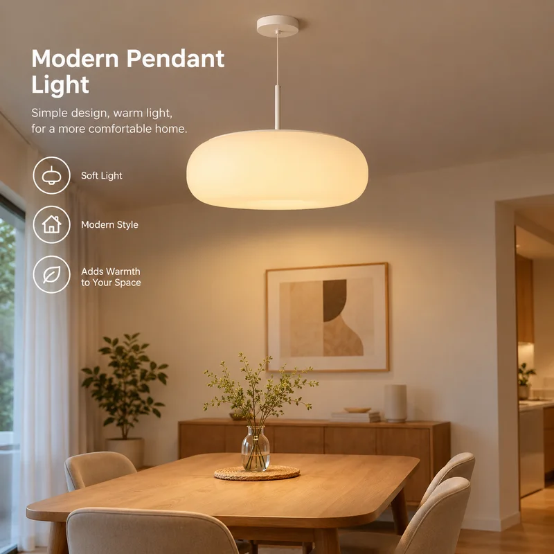 Nordic Pendant Light Modern Minimalist Apple Acrylic LED Ceiling Lamp, Flicker-Free for Bedroom Dining Room Kid Study Chandelier