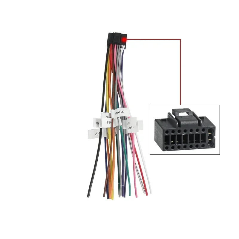 16 Pin / ISO Cable for Universal Android Car Radio Power Audio Wiring Harness Adapter Auto Stereo Connector Horn Wire Male Plug