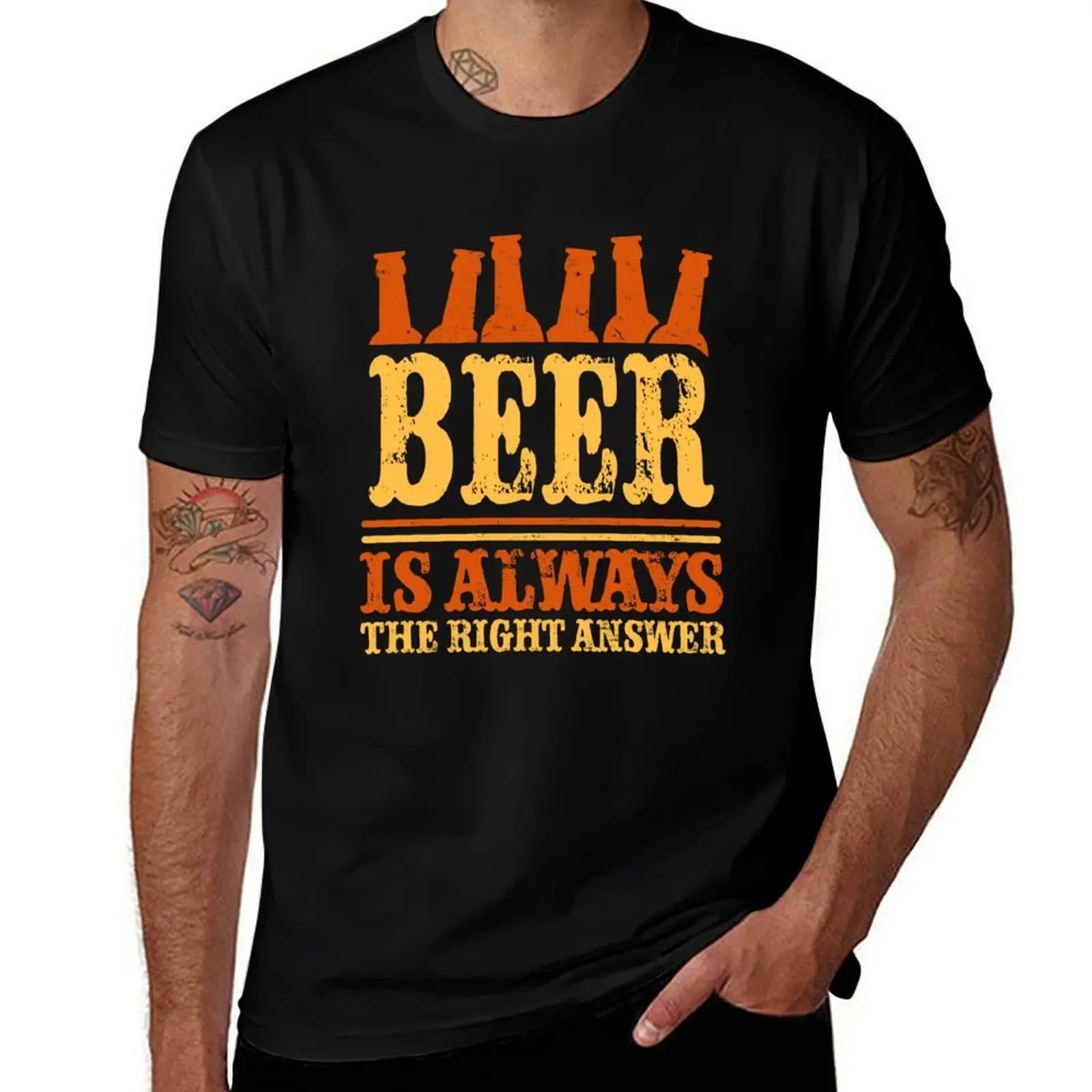 

Beer Is Always The Right Answer T-Shirt valentines boutique clothes for a boy Anime t-shirt luxury clothes men