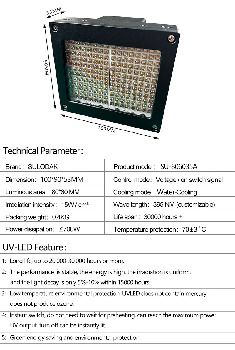 700W Uv Inkjet Printer Led Uitharding Lamp Set Uv Zeefdruk Inkt Uitharding Lamp 1Pass Full-Color Uv Digitale Printer Uitharding