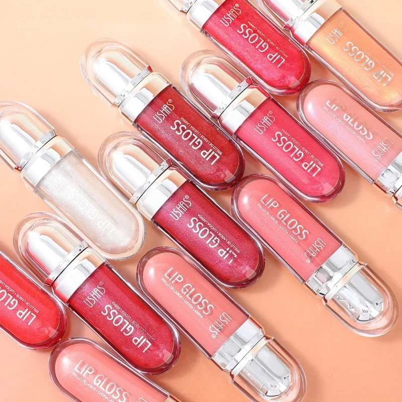 Sweet Sparkling Lip Glaze Mirror Lip Shine ลิปกลอสโปร่งใสลิปกลอส Water Gloss Moisturizing Lip Glaze เครื่องสําอาง