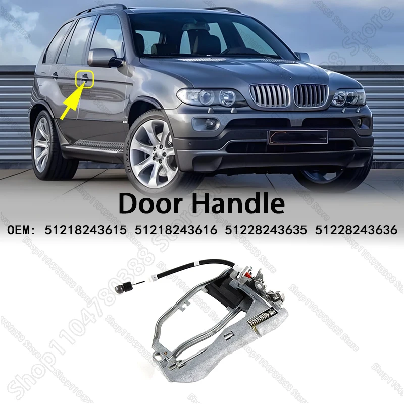 

Держатель внешней дверной ручки для BMW X5 (E53) 2000-2006 гг. 51218243615 51218243616 51228243635 5122824363636