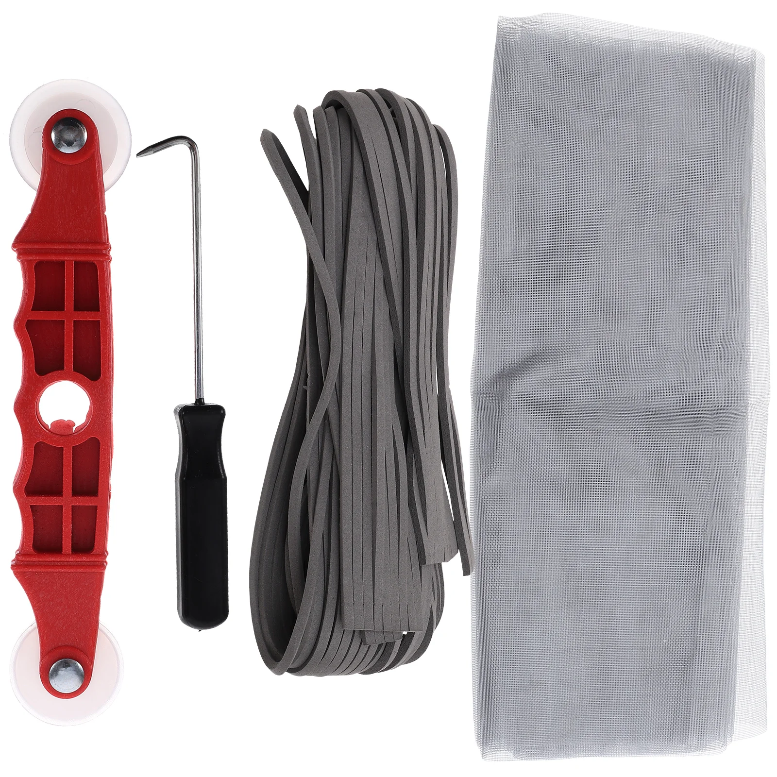

1Set Screen Repair Set Heavy Duty Window Screen Accessories Kit with Rolling Tool for DIY Mesh Replacement At Home