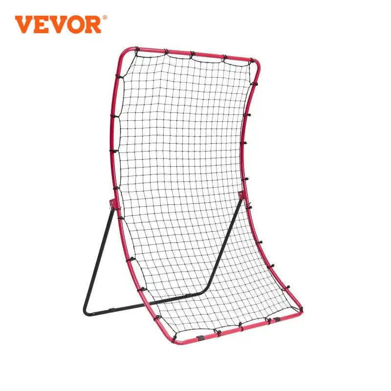 VEVOR 4 x 5.5ft Baseball And Softball Rebounder Net PitchBack Baseball Trainer Rebound Net All Angle for Grounders Pop Flies