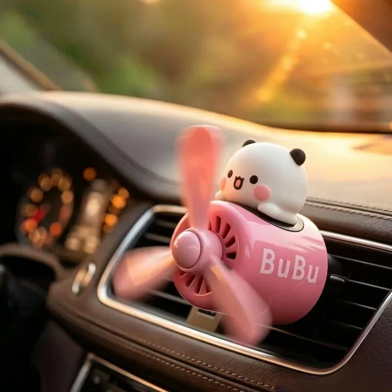 Hot Cartoon Bubu Yier Figure Air Airplane Pilot Car Air Freshener Aroma Vent Clip Perfume Ornament Fragrant Diffuser Accessory - view 2