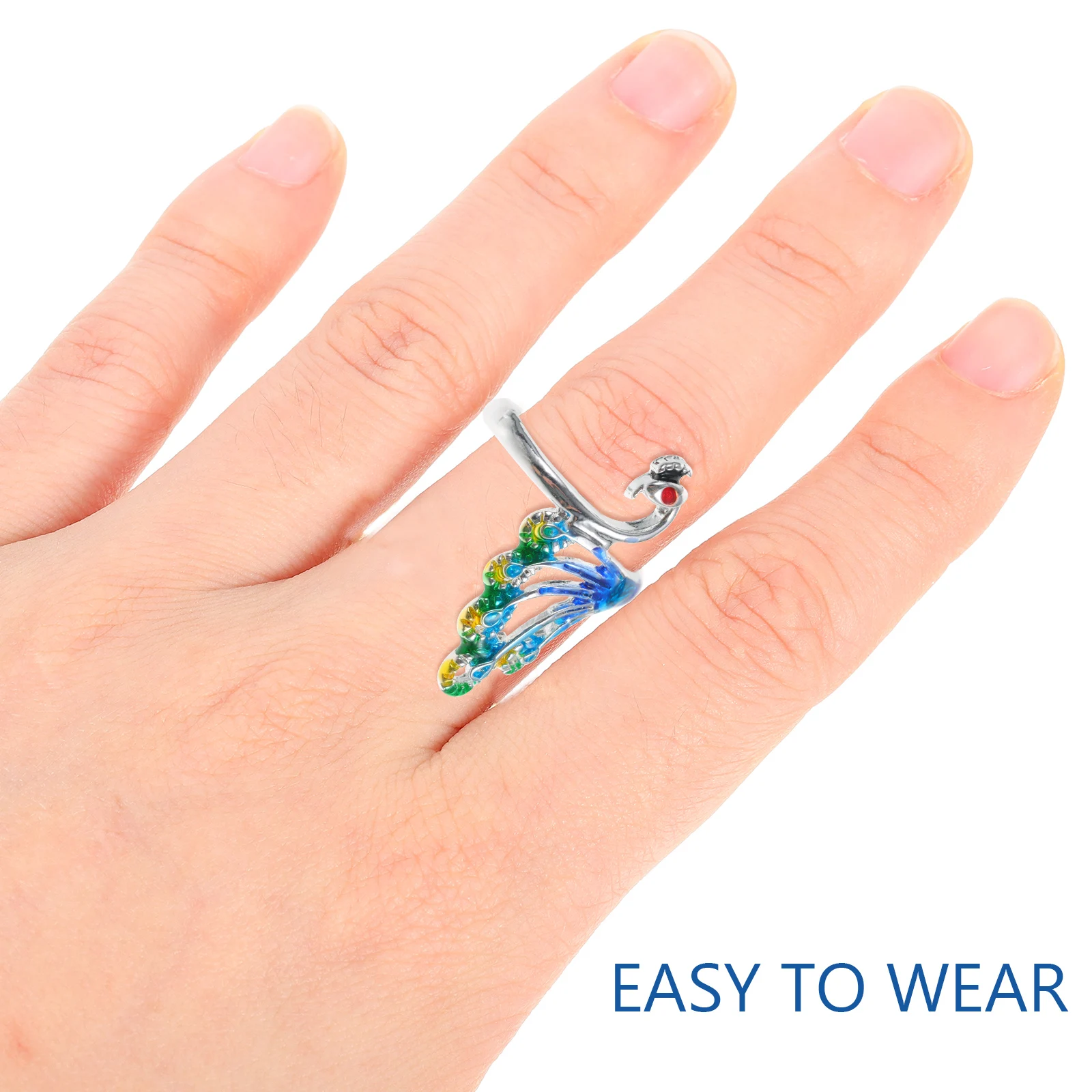 

6Pcs Adjustable Vintage Style Knitting Loop Ring Crochet Ring Knitting Accessory Yarn Guide Finger Holder Portable