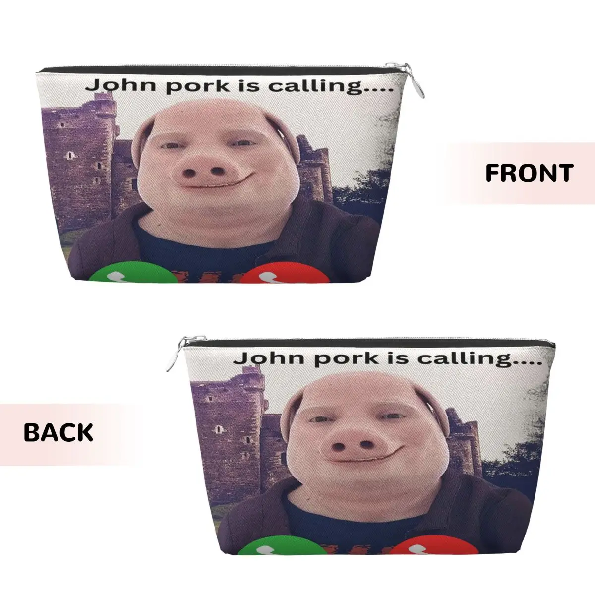 John Pork Bolsa cosmética feminina para viagem, organizador de maquiagem, armazenamento de produtos de higiene pessoal, caixa de kit Dopp
