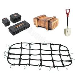 Universal 6PCS/Set Simulated Decoration Suitcase Luggage Net Shovel for TRX4 Defender SCX10 90046 90047  RC Car Accessories