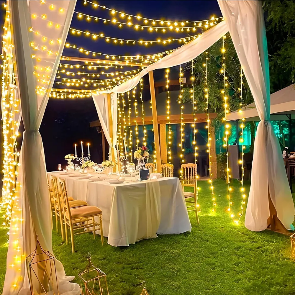 50M LED Fairy String Lights Kerstverlichting voor thuis Nieuwjaarsfeest Buiten Tuin Straatdecoratie met EU-stekker