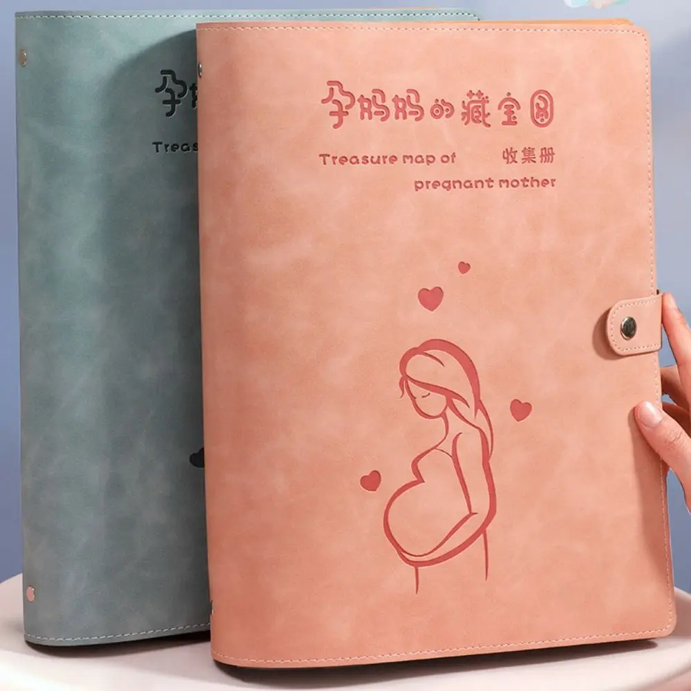 

PU Leather Inspection Report Folder Binder a4 a5 Commemorative Handbook Large Capacity High Quality Pregnancy Storage Folder