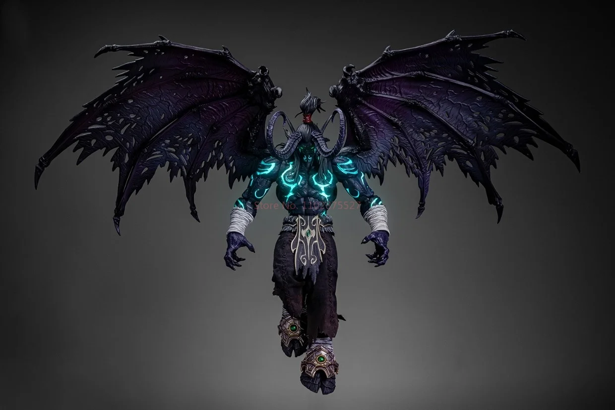 

Genuine Demon Hunter Illidan Limited Edition Black Demonized Version Movable Action Figure Model Collection Ornaments Gifts