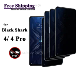 Anti Spy Screen Protector For Black Shark 4 Pro Xiaomi, Tempered Glass Privacy Peep Scratch 9H Case Friendly High Aluminum