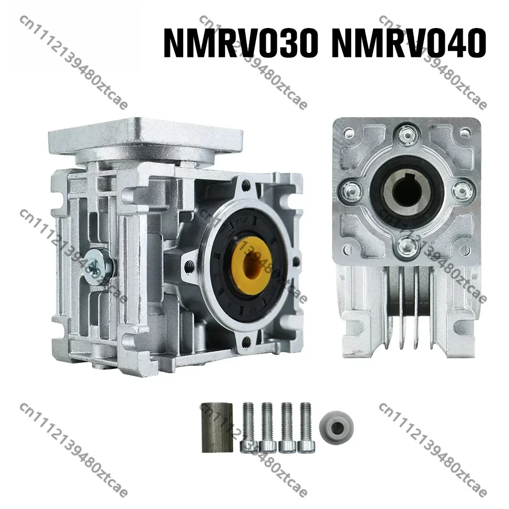 Nema 23 34 Worm Gear Reducer High Torque Gearbox 11/14mm Input 5:1–100:1 for CNC Router