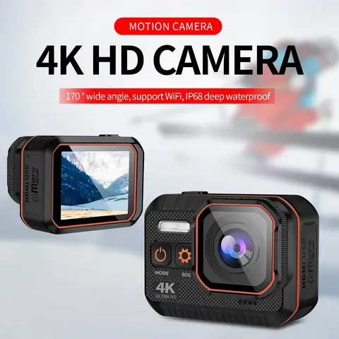 4K 60FPS 액션 카메라 방수 스포츠 캠코더 DV 원격 제어 Scree 드라이브 레코더 스포츠 비디오 헬멧 녹음