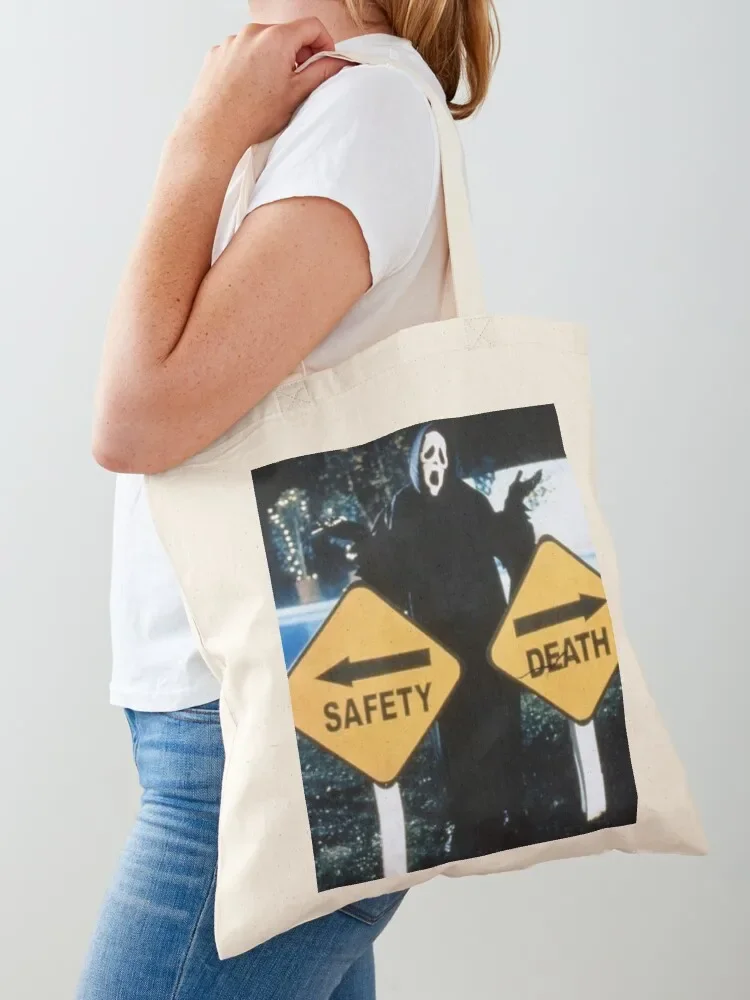 

Safety <--> Death Tote Bag custom fabric bag Women's handbag Shopper bag Custom