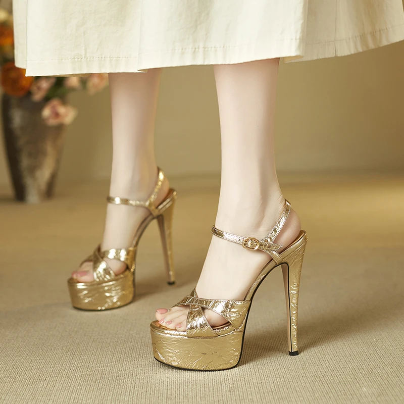 

Женская обувь, современные сандалии, женские сандалии для вечеринок, бесплатная доставка, повседневные женские туфли на каблуке из натуральной кожи для выпускного вечера