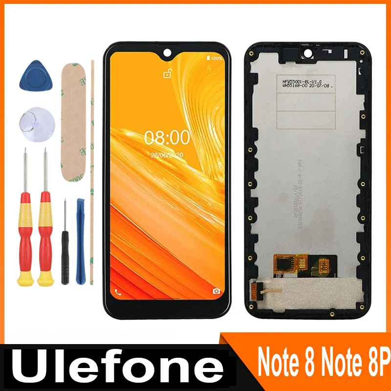 

For Ulefone Note 8 Note 8P/ 5.5" FHD+ LCD Display + Touch Screen + With Frame